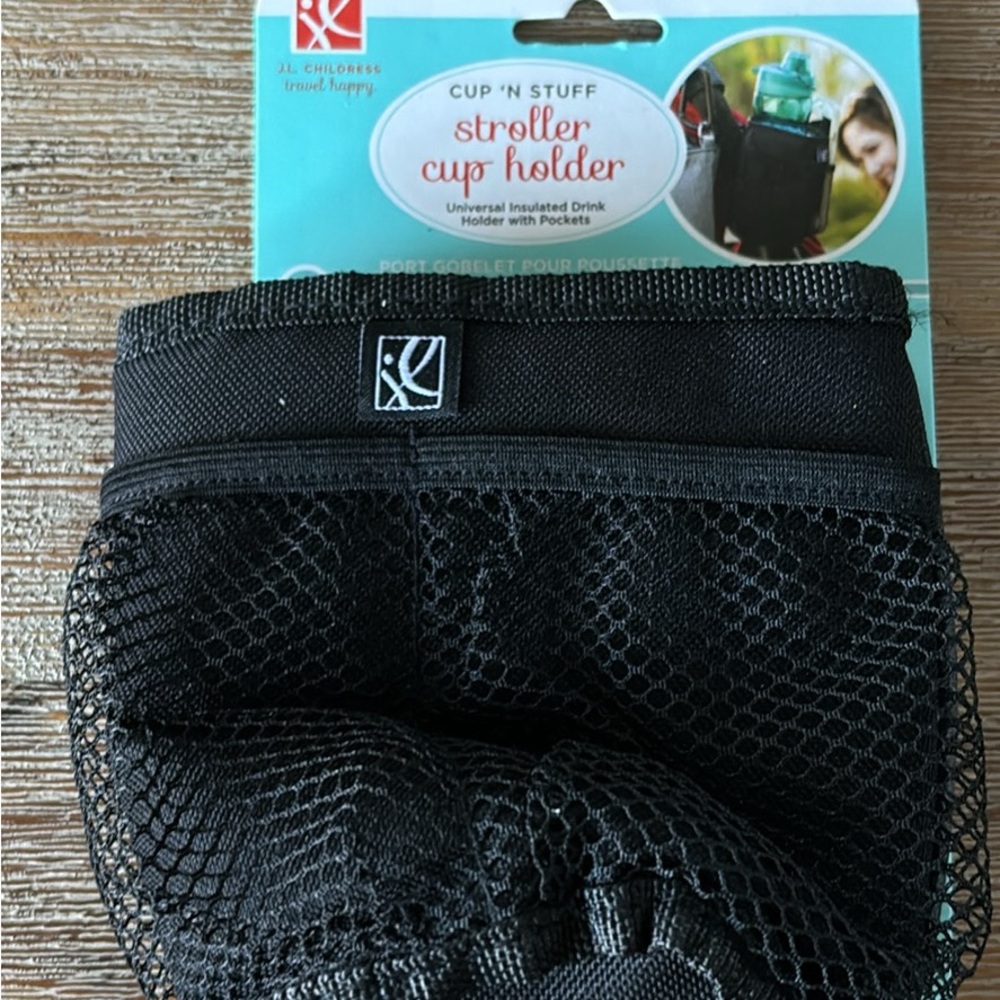 JL Childress Black Stroller Cup Holder